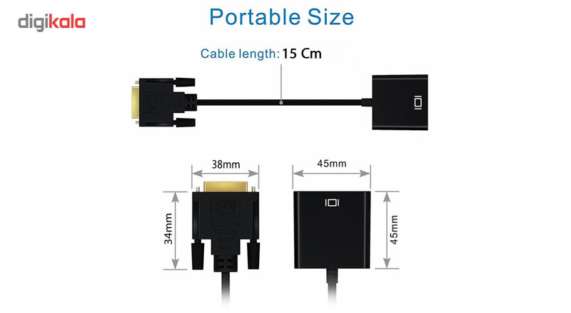 تبدیل DVI-D VGA از سردرود تبدیل DVI-D VGA از تبریز