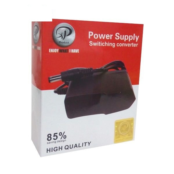شارژر 9 ولت ایکس پی مدل P5197G، مناسب دوربین مداربسته و اسپیکر قابل حمل، منبع تغذیه سوئیچینگ، قیمت اقتصادی