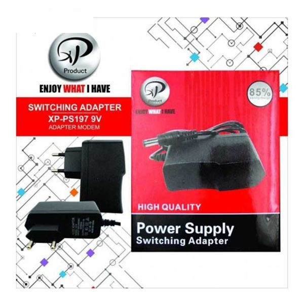 آداپتور 9 ولت ایکس پی پروداکت مدل XP-P5197G(9V)، منبع تغذیه 9 ولت، شارژر 9 ولت ایکس پی، آداپتور روتر و مودم