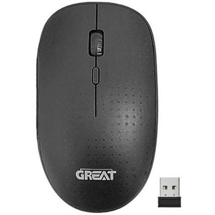 ماوس GREAT GR-870 بی سیم، دقت اپتیکال ۱۶۰۰ DPI، برد ۱۰ متر، Plug & Play بدون نیاز به درایور، گارانتی سلامت کالا