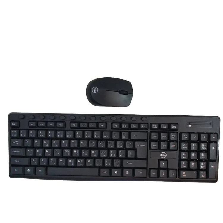 ست بی سیم دل مدل KM816، کیبورد با بخش Number Pad، ماوس 3 کلید استاندارد، نصب آسان Plug & Play، گارانتی سلامت کالا