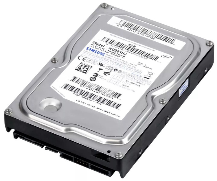 هارد اینترنال سامسونگ مدل HD321HJ، ظرفیت ۳۲۰ گیگابایت، سرعت ۷۲۰۰ دور، حافظه کش ۸ مگابایت، رابط SATA، محصول نو