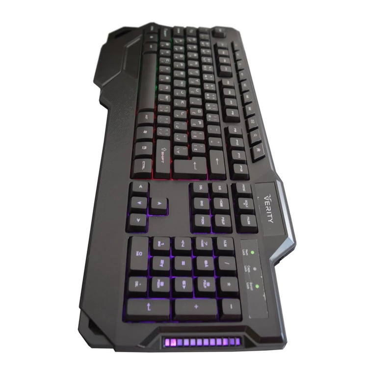 کیبورد وریتی V-KB6121GCW با کلیدهای فارسی، ماوس ارگونومیک ۳ کلید، مقاومت ۵ میلیون بار کلیک، گارانتی سلامت کالا، ارسال سریع