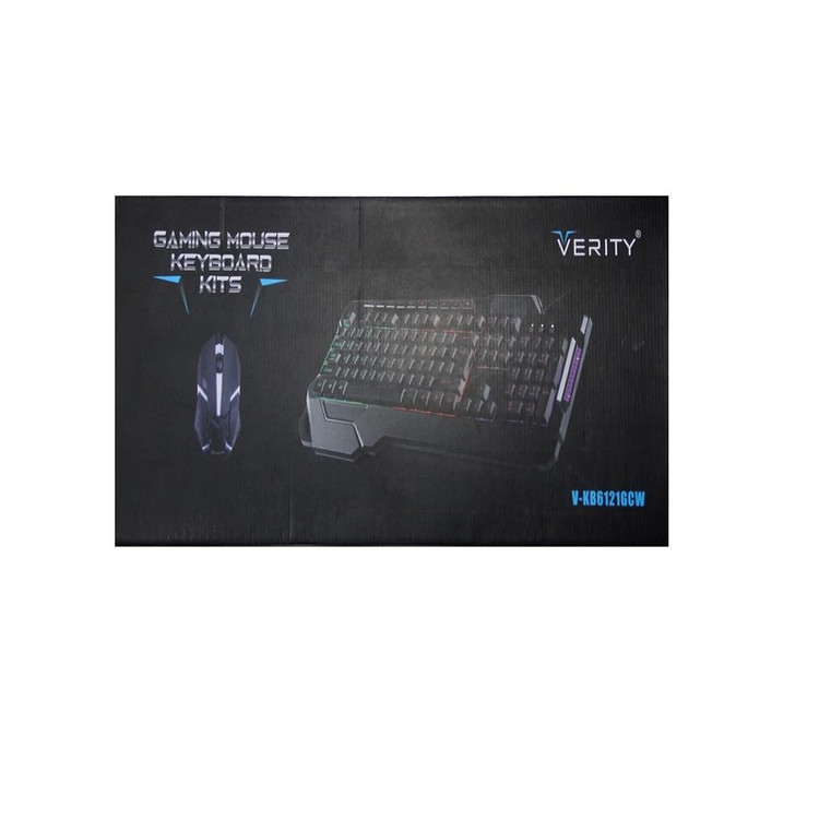 کیبورد و ماوس سیمی وریتی V-KB6121GCW، طول کابل ۱.۵ متر، کیبورد با قابلیت تنظیم ارتفاع، سازگار با ویندوز، قیمت مناسب