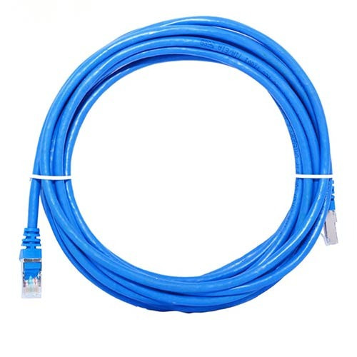 کابل شبکه بلدن Cat6 5 متری، پچ کورد شبکه، کابل اترنت 5 متر، اتصال RJ45 دوسر، هادی مس خالص 24 AWG