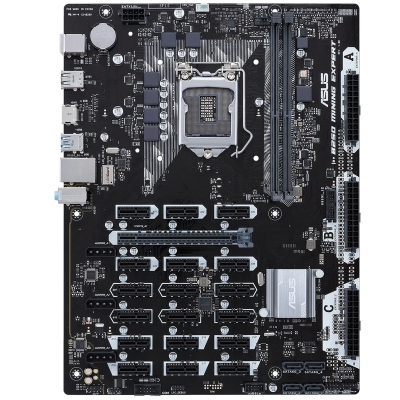 مادربردایسوس B250 Mining Export باپردازنده G4560 و پنل پشتی
