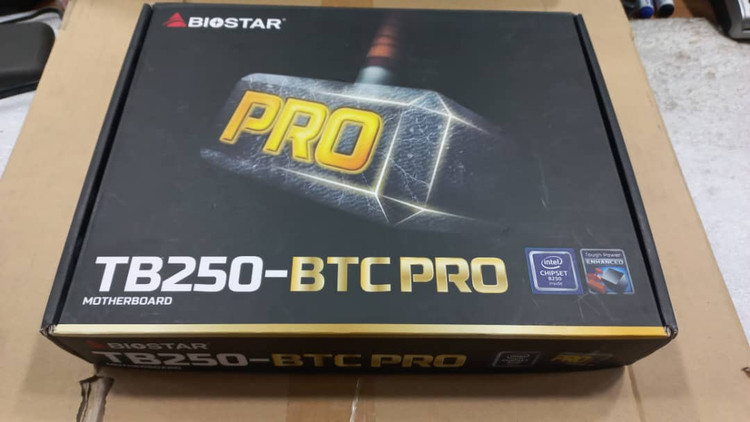 مادربرد بایواستار TB250-BTC PRO با پردازنده G4560 3.50GHz، پشتیبانی از ۱۲ کارت گرافیک، مناسب ماینینگ ارز دیجیتال BTC و ETH