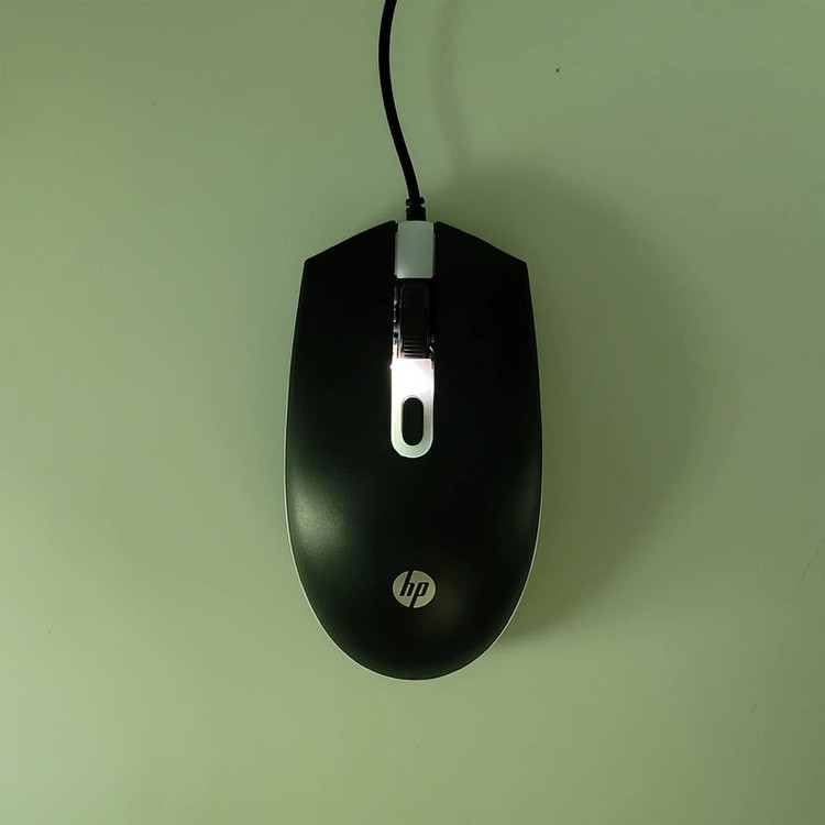 ماوس HP M180 سیمی، اتصال USB، گارانتی ۳ ساله، حسگر اپتیکال، سطح مات ضد اثر انگشت، مناسب گیمینگ سبک و اداری