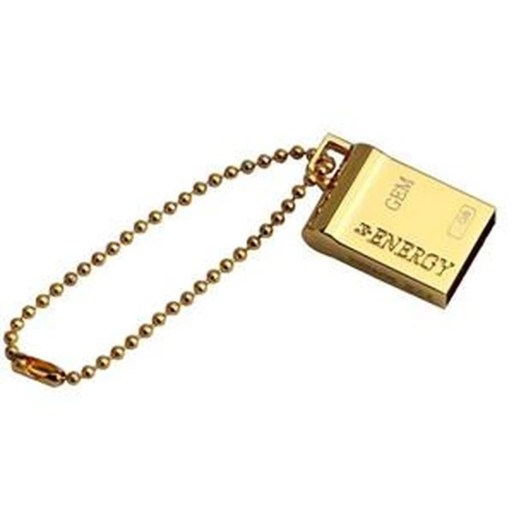 فلش مموری ایکس انرژی مدل GEM 32 گیگابایت، فلش طلایی USB 2.0، حافظه جانبی 32 گیگ، بدنه فلزی مقاوم