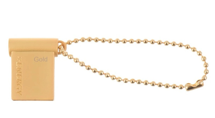 فلش مموری ایکس انرژی مدل GOLD 32 گیگابایت، فلش طلایی USB 2.0، حافظه جانبی 32 گیگ، بدنه فلزی مقاوم