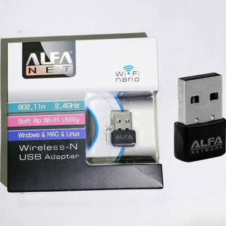 دانگل وای فای آلفانت مدل Nano Wifi، کارت شبکه USB بی سیم، طراحی نانو و فوق کوچک، سرعت 150 مگابیت بر ثانیه