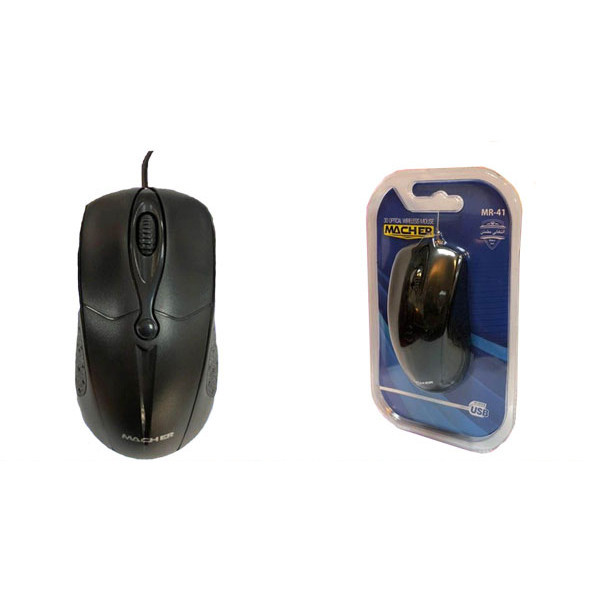 ماوس مچر MR-41 سیمی، اتصال USB، Plug & Play بدون نیاز به درایور، کابل ۱.۵ متری، گارانتی سلامت کالا