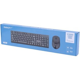 ست کیبورد و ماوس بی سیم دیتالایف مدل KM-W01، اتصال با دانگل USB مشترک، کیبورد تمام سایز با بخش اعداد، ماوس اپتیکال ۳۲۰۰ DPI