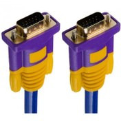 کابل VGA Great 1.5 متری استوک، روکش PVC مقاوم در برابر کشش و خمیدگی، مناسب ادارات و کلاسهای آموزشی
