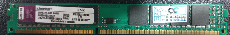 رم کینگ استون 4 گیگابایت DDR3 1333 مگاهرتز مدل KVR1333D3N9/4G، حافظه رم دسکتاپ ۴ گیگ، فرم فاکتور DIMM 240 پین، ValueRAM