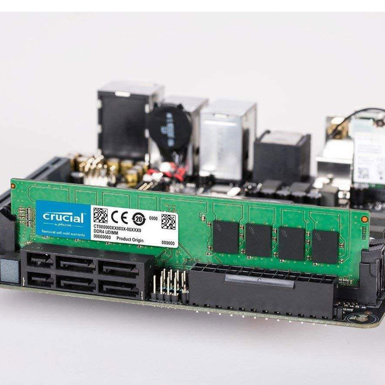 رم Crucial CB4GU2666 4GB DDR4 2666، فرکانس PC4-21300، ولتاژ 1.2 ولت، تأخیر CL19، غیر ECC، گارانتی مادام العمر