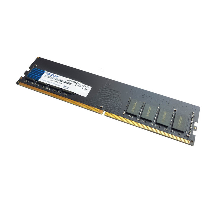 رم سوزوکی 4GB DDR4 2400MHz، فرکانس PC4-19200، ولتاژ 1.2 ولت، تأخیر CL17، پشتیبانی از XMP