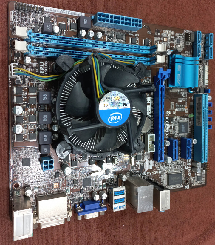 باندل مادربرد ایسوس P8H61-M LE USB3 و CPU Intel Core i3-2120، مناسب ارتقای سیستم های اداری و خانگی، مصرف انرژی ۶۵ وات، قابل ارتقا به Core i5/i7