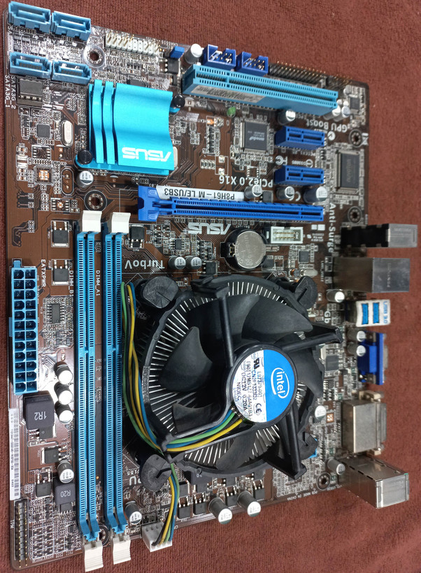 مادربرد ایسوس مدل P8H61-M LE USB3 به همراه پردازنده i3-2120، پشتیبانی از ویندوز، شبکه گیگابیت، صدای HD، گارانتی سلامت کالا