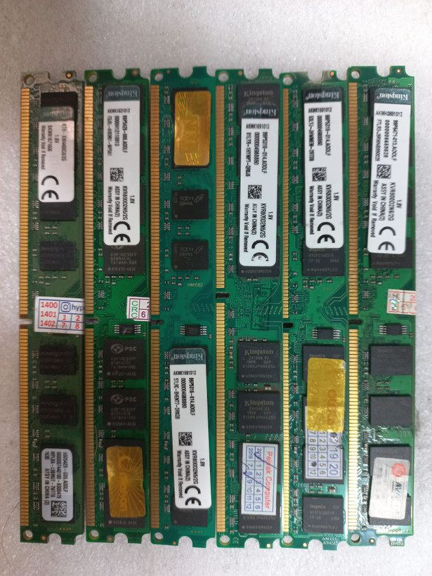 رم کینگاستون KVR800D2N6/2G 2GB DDR2 800، ولتاژ 1.8 ولت، تأخیر CL6، غیر ECC، گارانتی مادام العمر