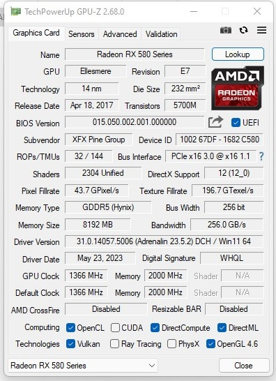 سیستم گیمینگ اورکول، کیس مدرن با نمای شیشه ای، پردازنده Intel i5 Gen6، حافظه NVME 512، کارت گرافیک RX580 8GB، رم ۱۶ گیگ