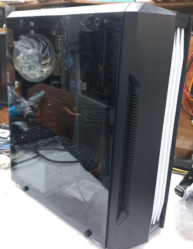 کیس کامل اورکول با طراحی شیشه ای، ایسوس H110، پردازنده Core i5 اسکای لیک، NVME 512 پرسرعت، هارد ۱ ترابایت، RX580 8GB گیمینگ