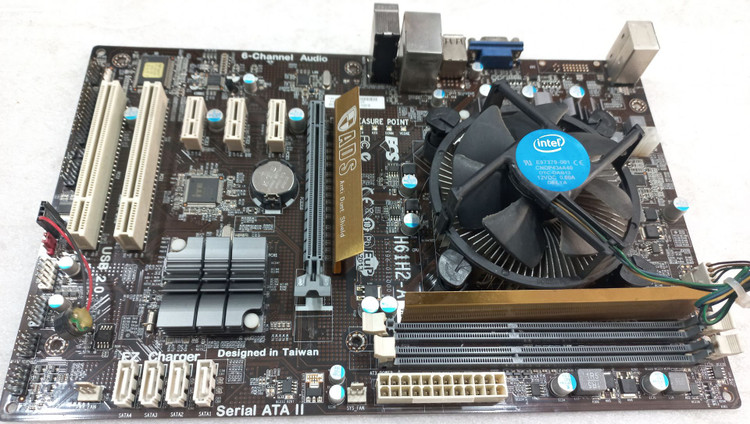 مادربرد ECS H61H2-A 2.0 با پردازنده G2030 3.00GHz، معماری Ivy Bridge 22 نانومتری، پشتیبانی از حافظه DDR3 تا ۱۶ گیگ، خروجی VGA و DVI