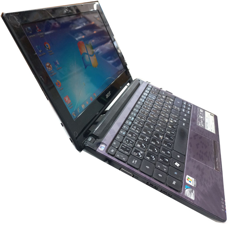 لپ تاپ استوک ایسر Aspire One D260، نت بوک 10.1 اینچ ایسر، لپ تاپ سبک 1.25 کیلوگرمی، پردازنده Intel Atom N450، طراحی مشکی زیبا