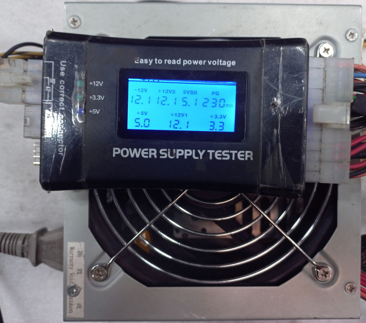 پاور گرین GP430A، پاور غیر ماژولار 430 وات، کانکتور 20+4 پین، دو شاخه 12V، ورودی 100-240 ولت