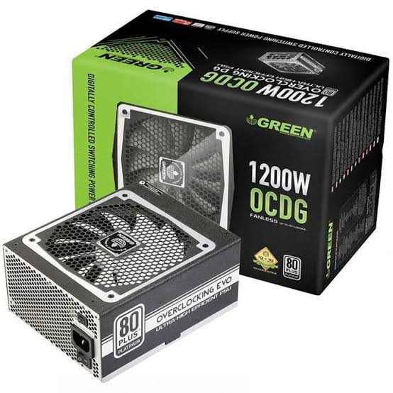 پاور Green GP1200B-OCDG 1200W 80PLUS Platinum، دارای ۲ کانکتور CPU 4+4 پین و ۱۰ کانکتور PCI-E 6+2 پین، میکروکنترلر دیجیتال، تحویل سریع و ضمانت اصالت