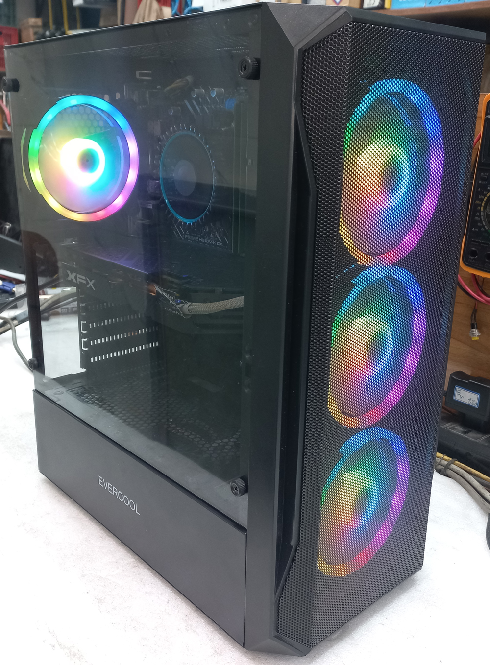 سیستم کامل اورکول، پردازنده ۶ هسته ای اینتل نسل ۱۲، ۱۶ گیگابایت رم، RX580 8GB، کیس با نورپردازی RGB، گارانتی سلامت کالا