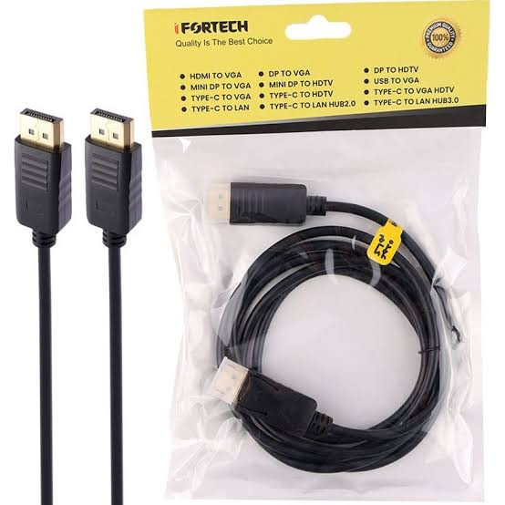 کابل دیسپلی پورت IFORTECH 1.8 متری، کابل DisplayPort به DisplayPort، DP to DP طول 150 سانتیمتر، اتصال 20 پین دو سر