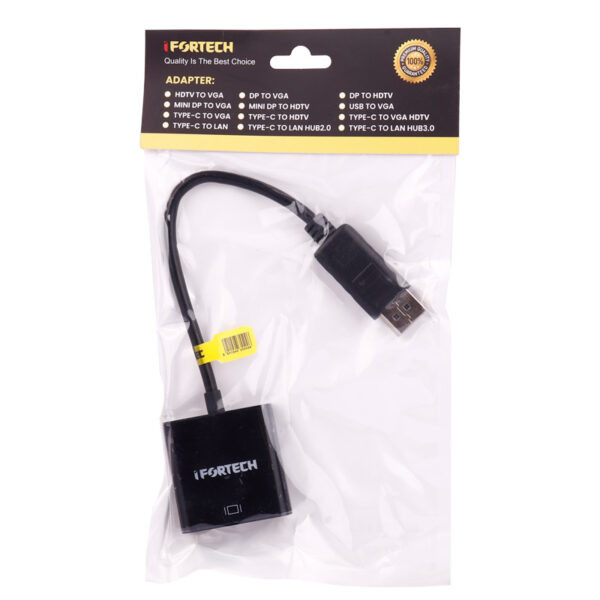 مبدل DisplayPort به VGA برند IFortech، مناسب اتصال کامپیوتر و نمایشگر